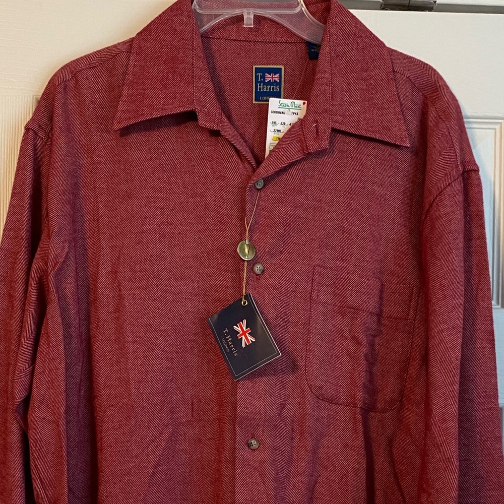 T. Harris London - Long Sleeve - Button Down - Chest Pocket - Large